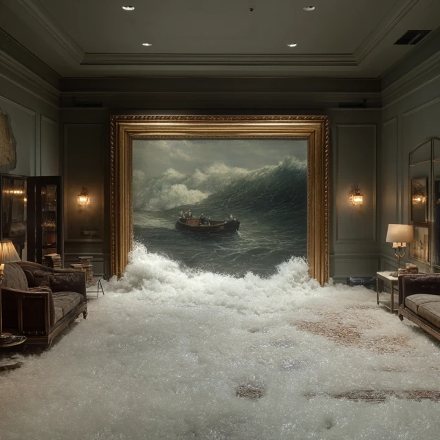 Surreal Painting Studio Ocean Waves
