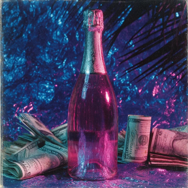 Dancehall Album Cover Art Champagne Bottle Cash