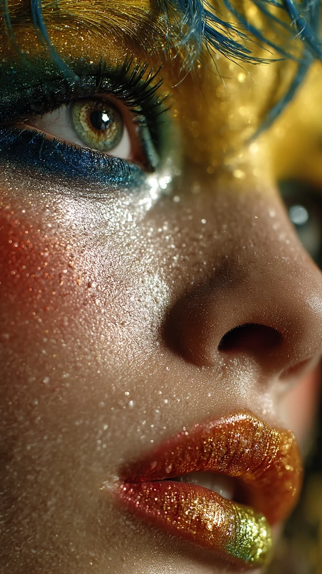 Clownish Makeup Photo Realistic Close Up