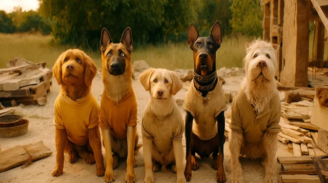 Shocked Dogs at Construction Site