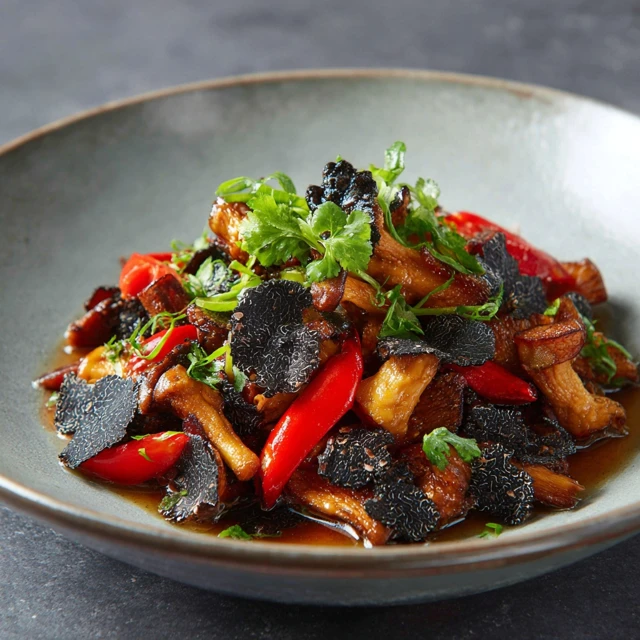 Stir Fried Termite Mushrooms Yunnan Black Truffle