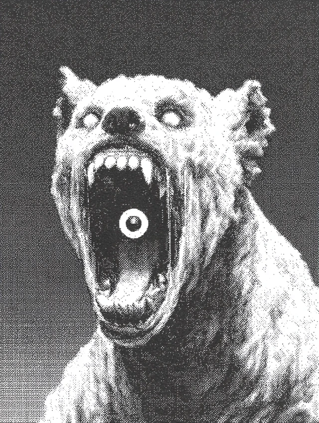 Ugly Creature Pet Hand-Drawn Close-Up Bitmap