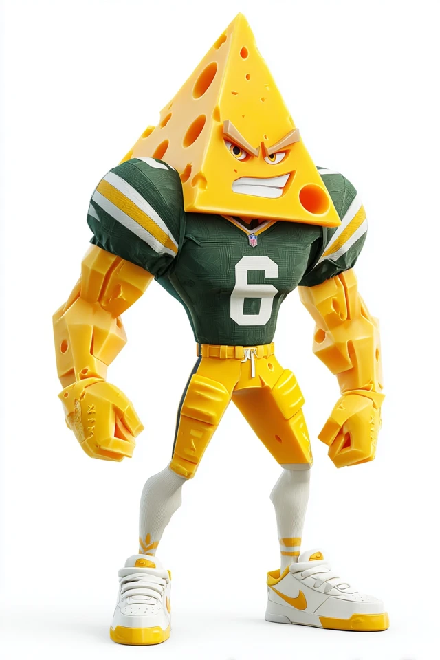 Cheese Football Player 3D Art