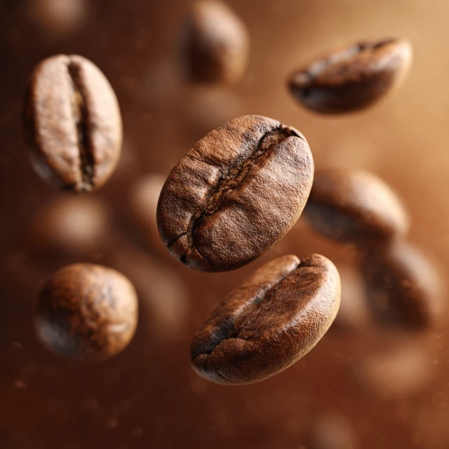 Roasted Coffee Beans Close Up