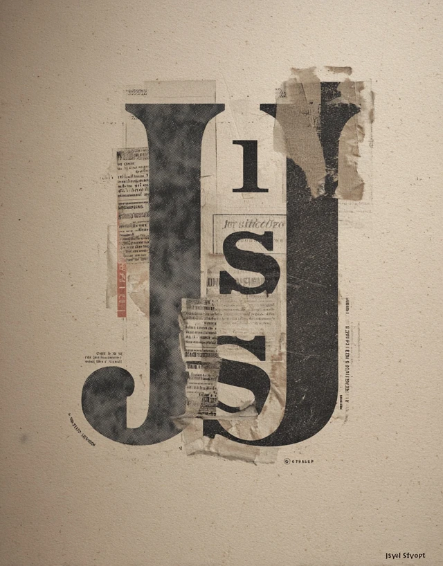 Grunge Logo IS with Vintage Stamp J
