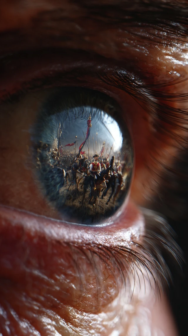 Napoleon Eye Battlefield CloseUp Hyperrealism