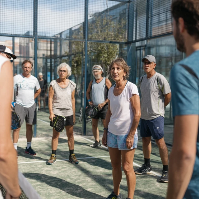 Padel Coaching Session with Older Players