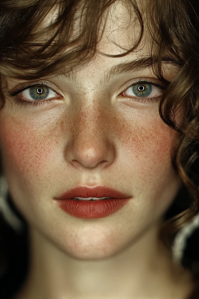 Portrait of a Woman Soft Gaze Elegant and Confident