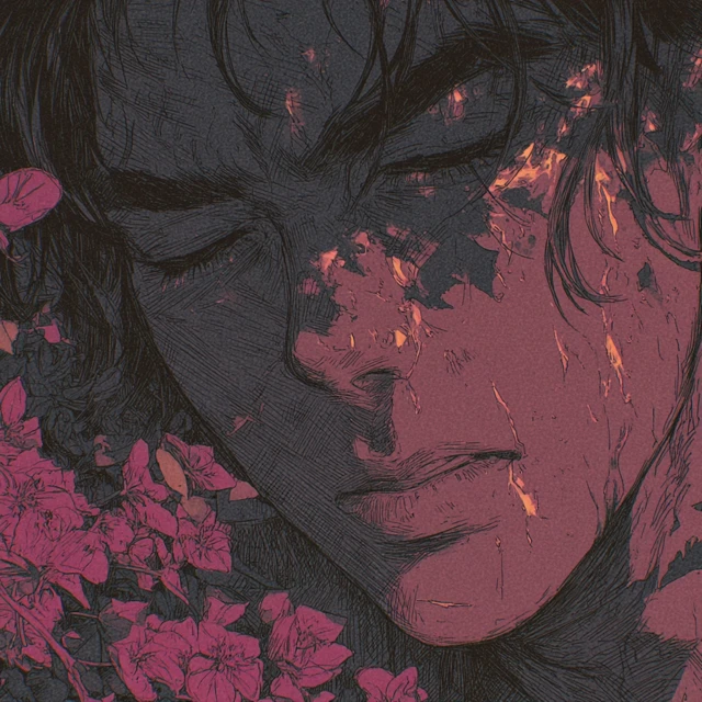 Emotional Portrait Shojo Manga Style