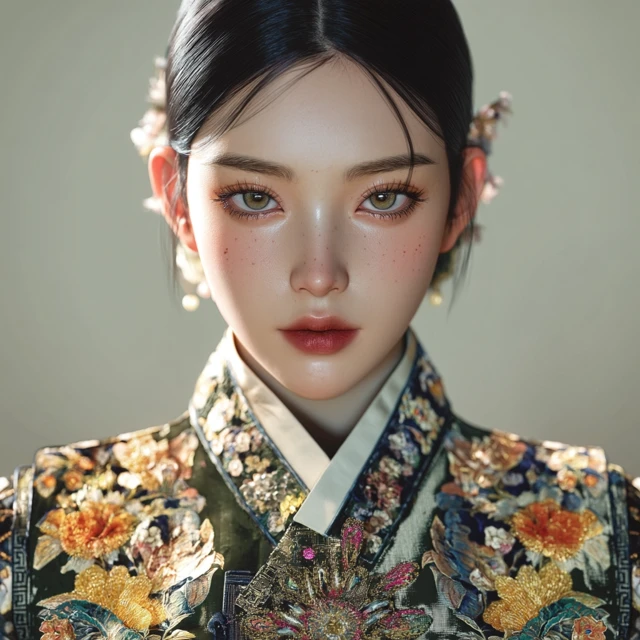Korean Beauty Realistic Portrait