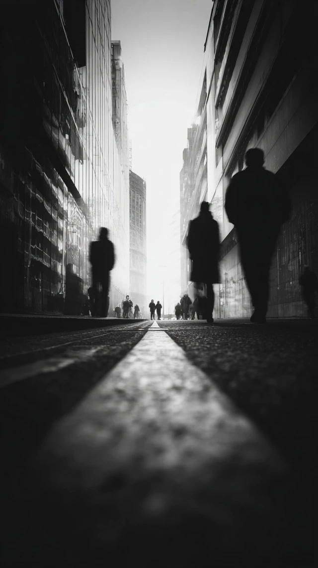 Urban Monochromatic Silhouettes High Contrast Photography