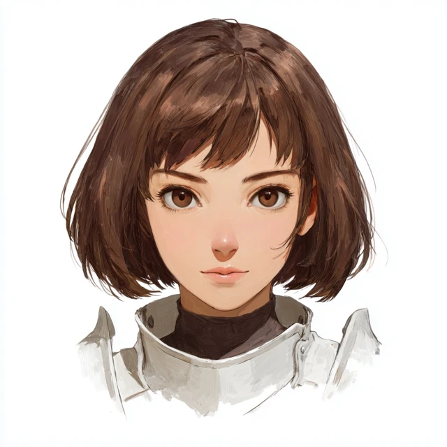 Anime Squire Portrait Young Female Headshot