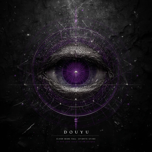 Mysterious Eye Art Dark Purple Texture
