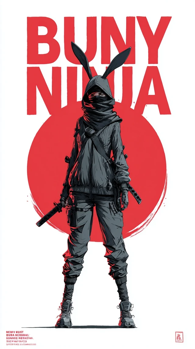 Bunny Ninja Movie Poster Nico Robin by Asaf Hanuka