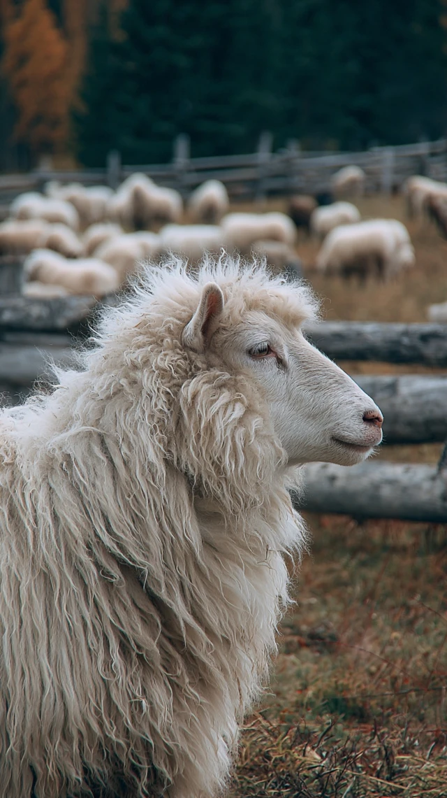 Sheep Portrait Artistic Animal Painting