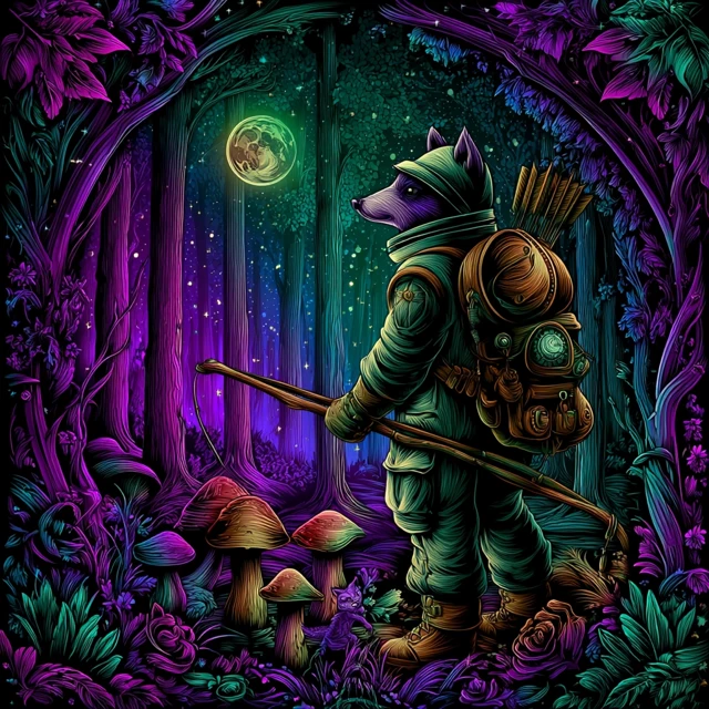 Robin Hood Astronaut Psychedelic Art