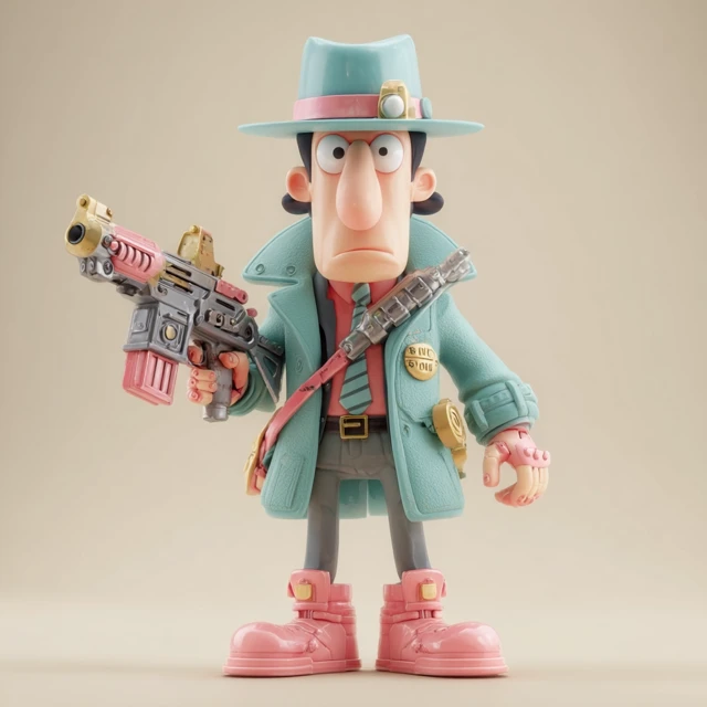 Inspector Gadget Sofubi Toy Cyberpunk Peppermint Mambo
