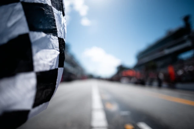 Racing Checkered Flag Close Up Motorsport