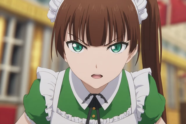 Anime Maid Fighter Action Shot