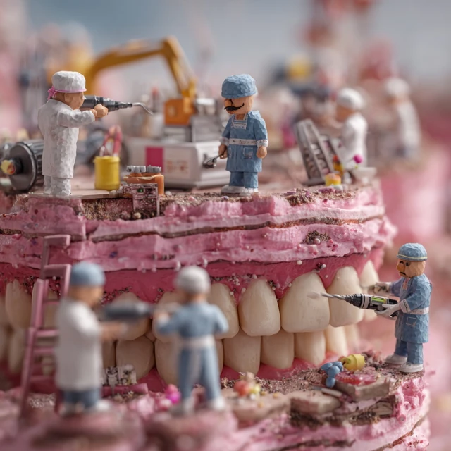 Miniature Diorama of Teeth Builders