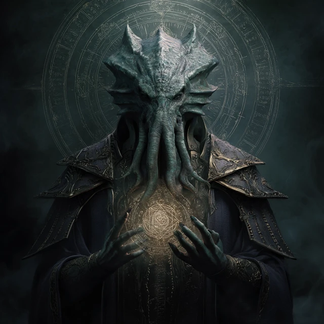 Eldritch Lord Cthulhu Style Illustration