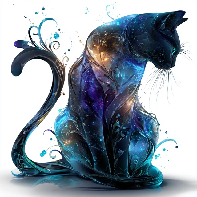 Galaxy Cat Cosmic Art