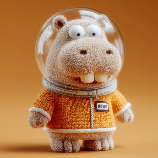 Cartoon Astronaut Capybara Adorable 3D Render