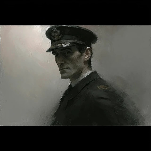 Sinister Merchant Navy Officer Painting 1933