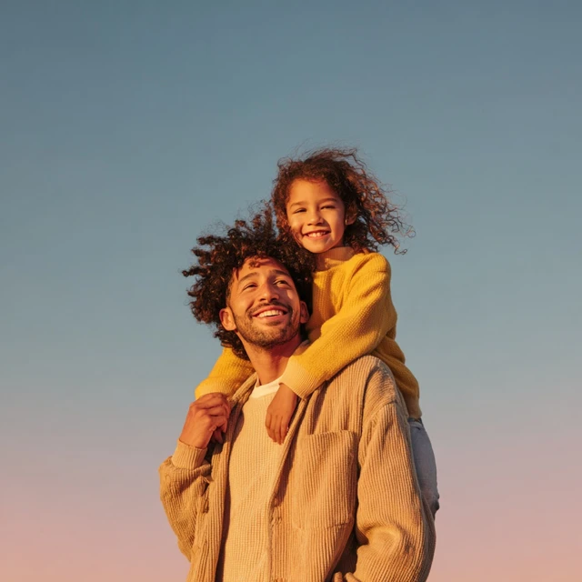 Father and Daughter Portrait Smiling Candid Photography