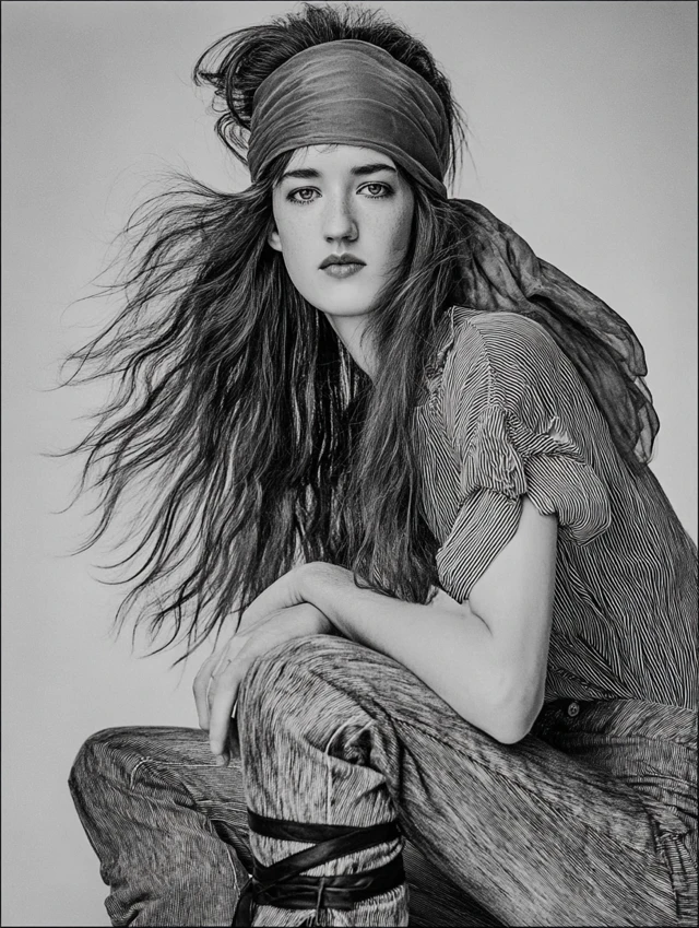 Ann Bonnie Portrait Photograph by Peter Lindbergh