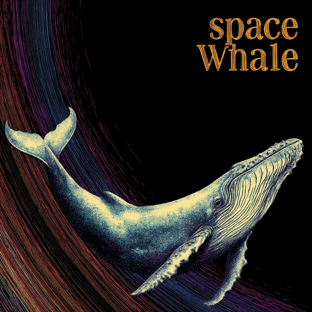 Space Whale Cosmic 1970s Prog Rock Album Art