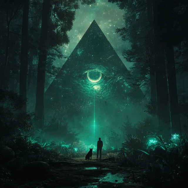 Mystical Forest Night Scene