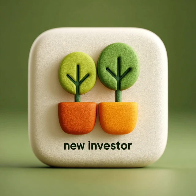 New Investor App Icon Growth and Investment