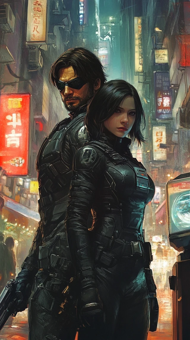 Winter Soldier Cyberpunk Art