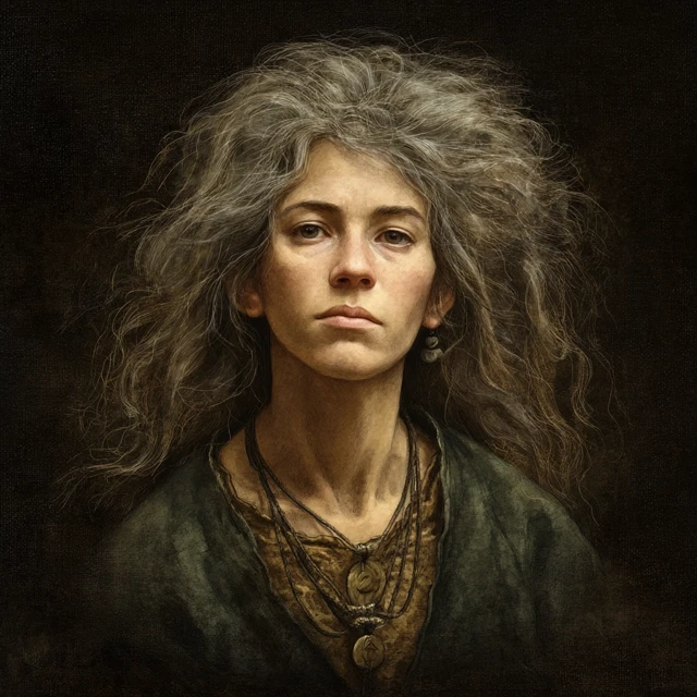 Medieval Woman Portrait - Erol Otus Style