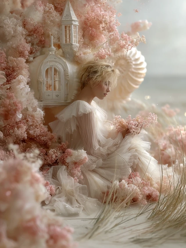 Dreamy Woman in Fairytale World