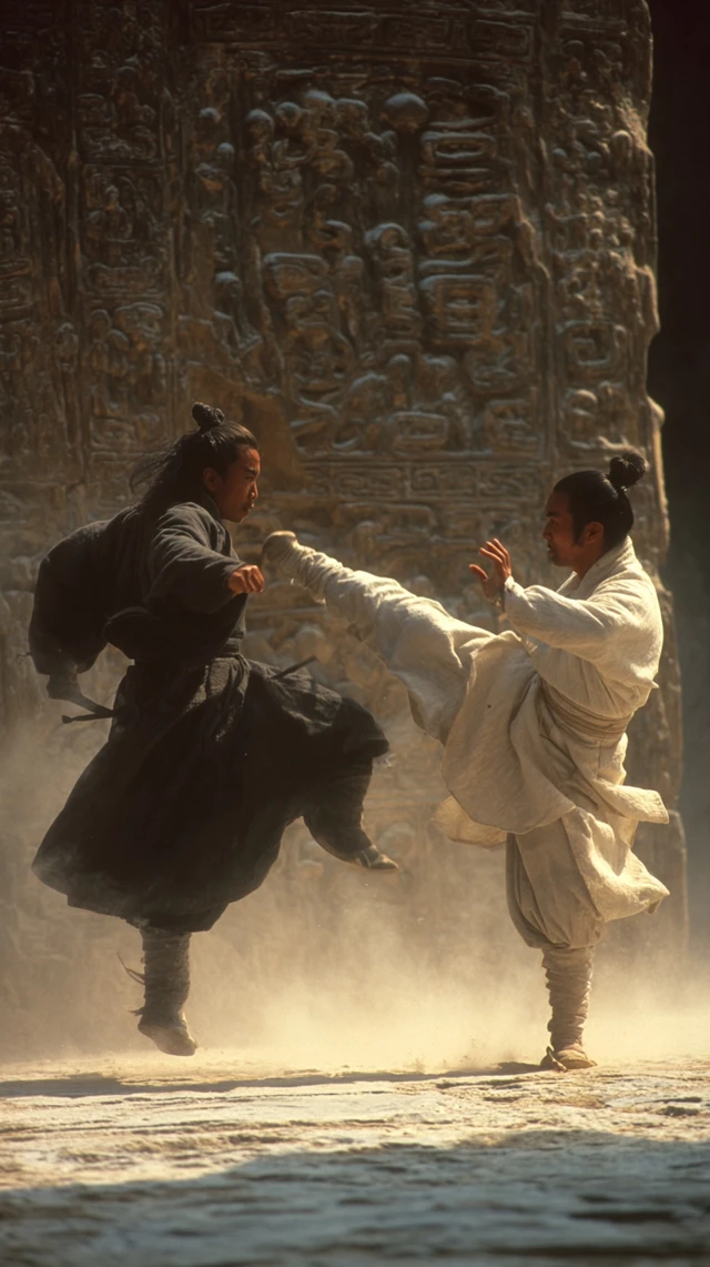 1980s Wuxia Movie Still Martial Arts Combat