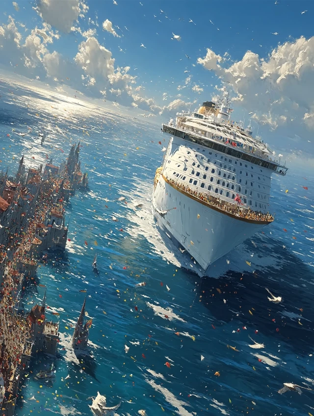 Luxury Cruise Departure A New Adventure Begins