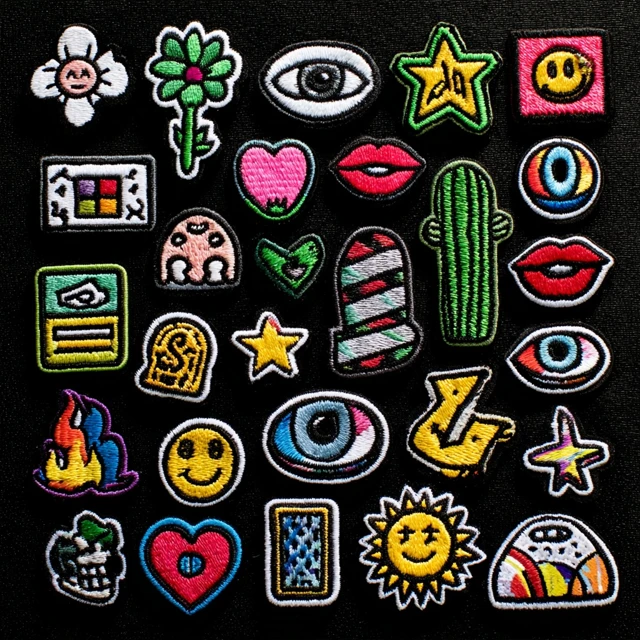 Cartoon Embroidery Patches Graffiti Japanese Street Culture