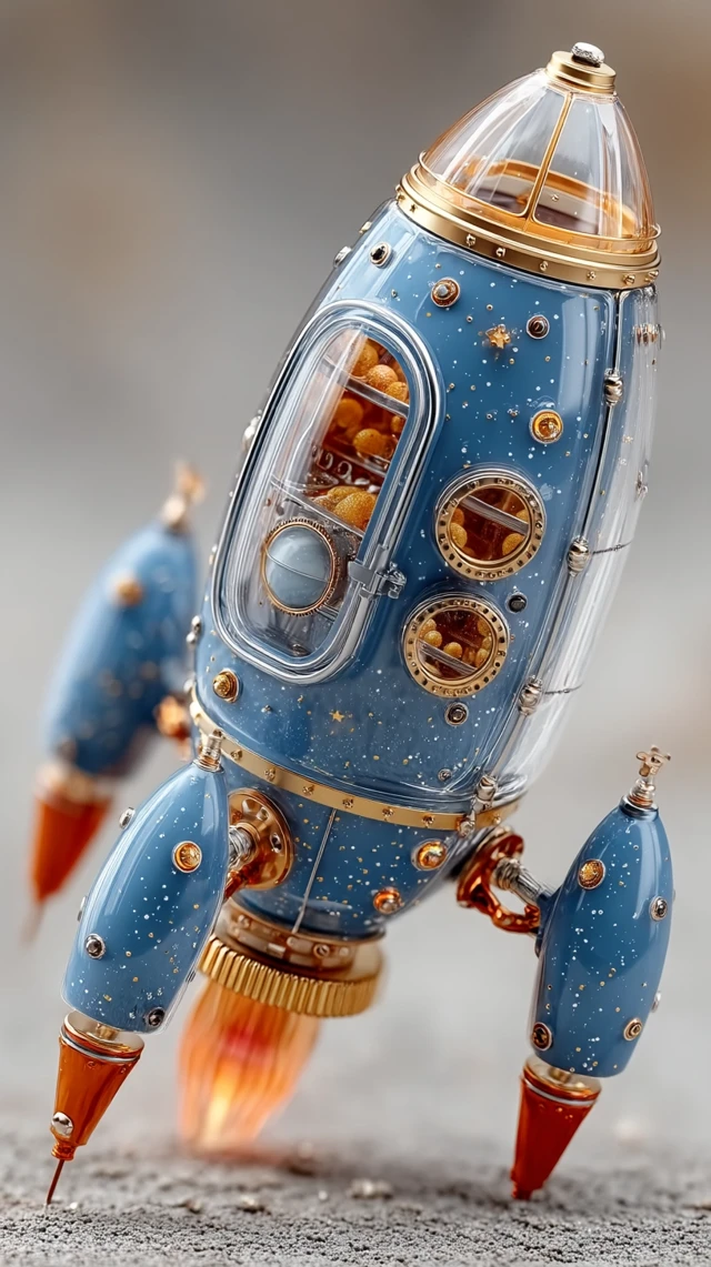 Claymation Rocket: Cinematic 3D Art