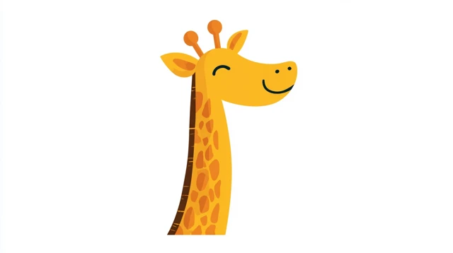 Smiling Giraffe Cartoon Illustration for Kids