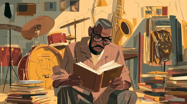 Bible Study Jazz Art Jacob Lawrence Style