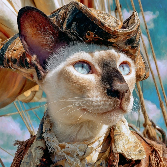 Pirate Cat Sailing Adventure A Siamese Feline
