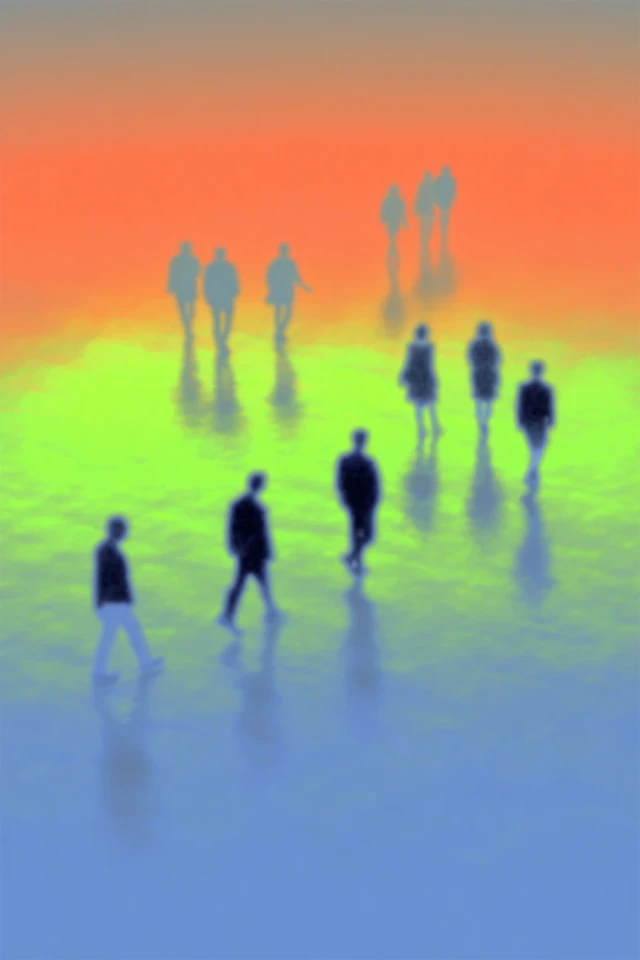 Abstract Silhouettes Fading Chaos Photography