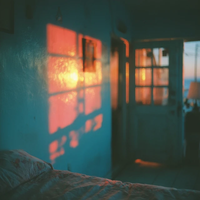 Dreamy Light Reflections Pastel Bedroom