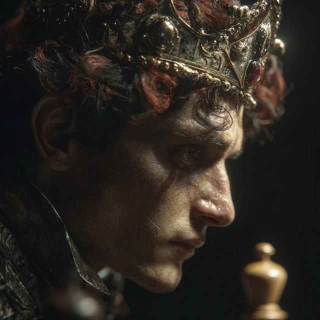 Ludo King with Crown on Chess Board 8K Image