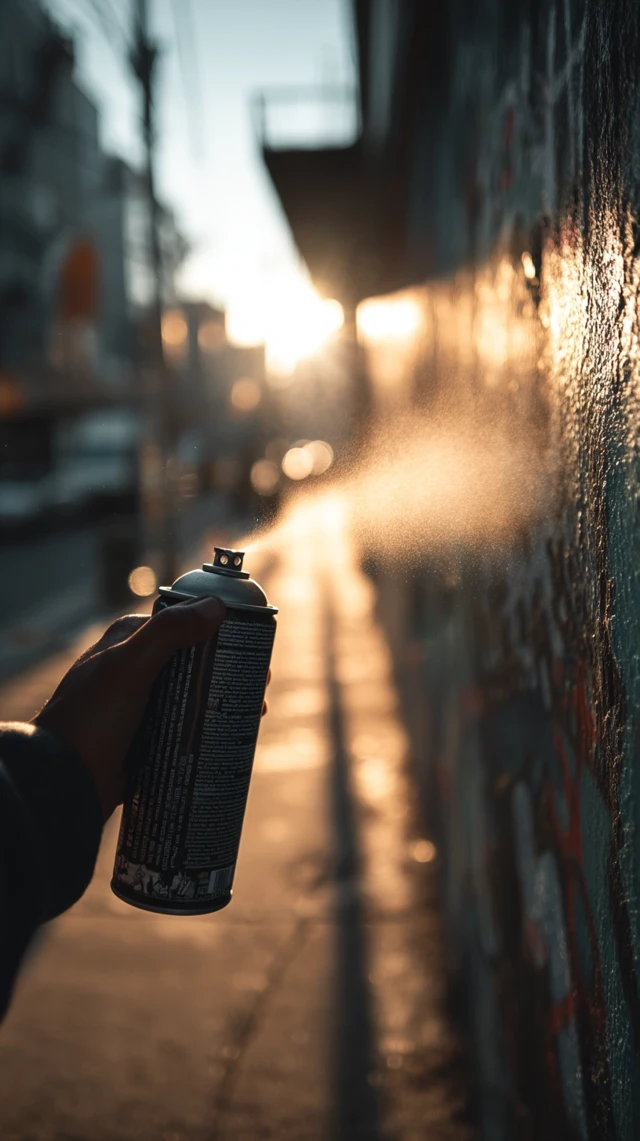 Spray Paint Art in Morning Light