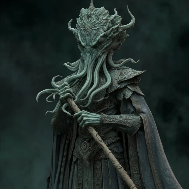 Eldritch Lord Cthulhu Style Illustration