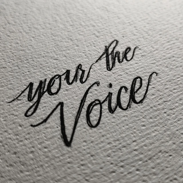 Youre the Voice Handwritten Ink Art