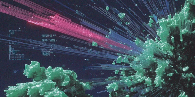 Abstract Digital Background Cyberpunk Style